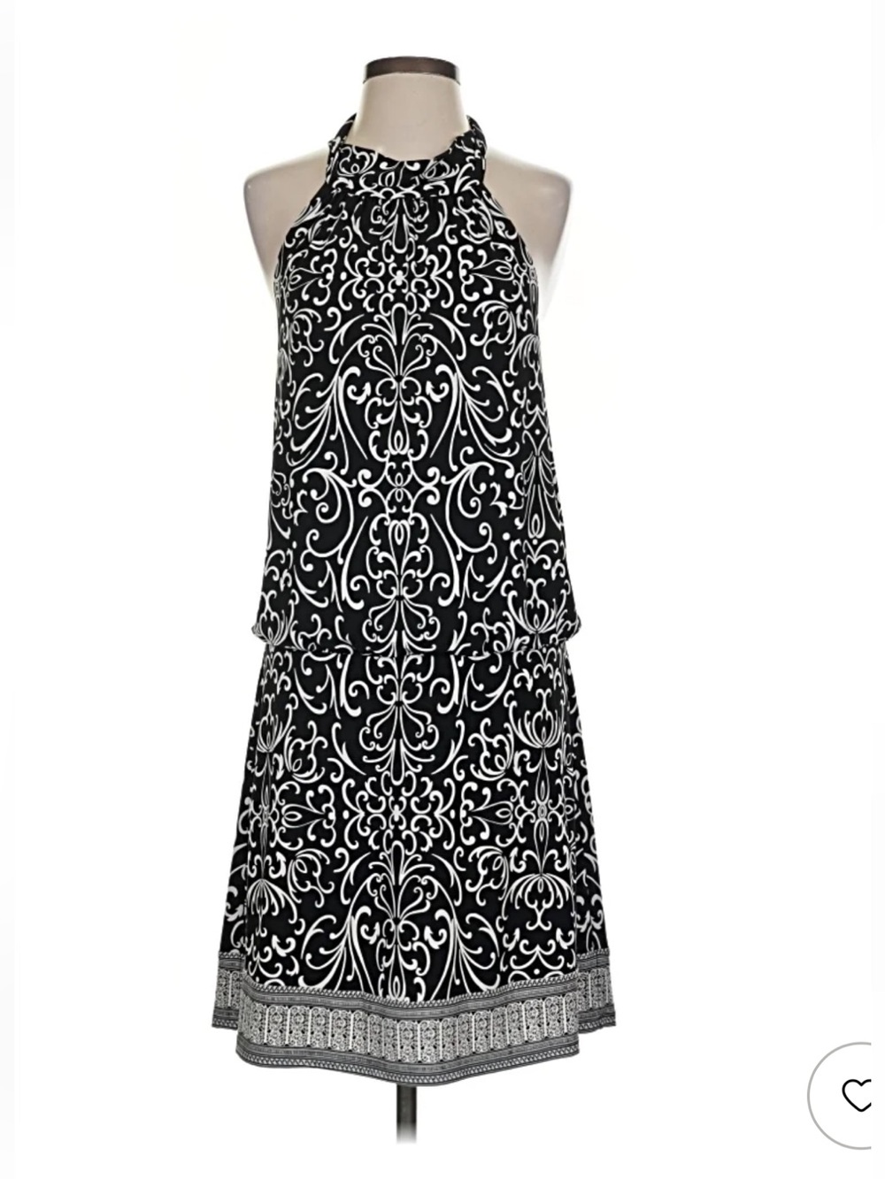 White House Black Market Halter Neck Print Mini Dress